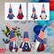 4th of July Decorations - Memorial Day Decorations - 250th Anniversary Patriotic USA Gnomes for Home - Fourth of July for Office, Indoor - 250 Years America Red White Blue Figurines Merchandise